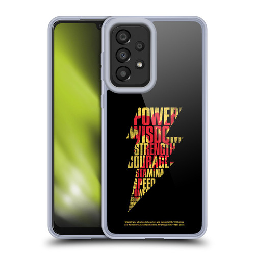 Shazam! 2019 Movie Logos Distressed Look Lightning Soft Gel Case for Samsung Galaxy A33 5G (2022)