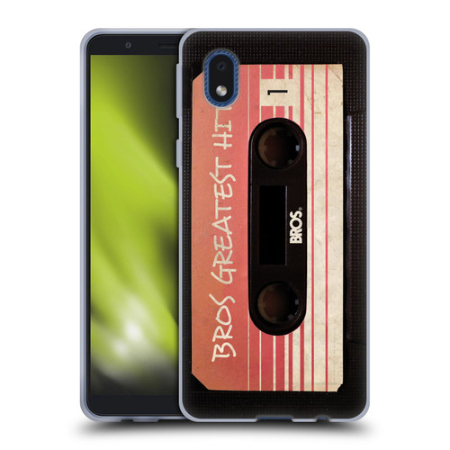 BROS Vintage Cassette Tapes Greatest Hits Soft Gel Case for Samsung Galaxy A01 Core (2020)