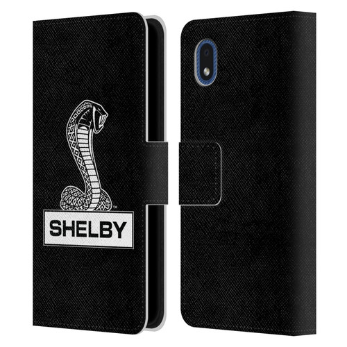 Shelby Logos Plain Leather Book Wallet Case Cover For Samsung Galaxy A01 Core (2020)