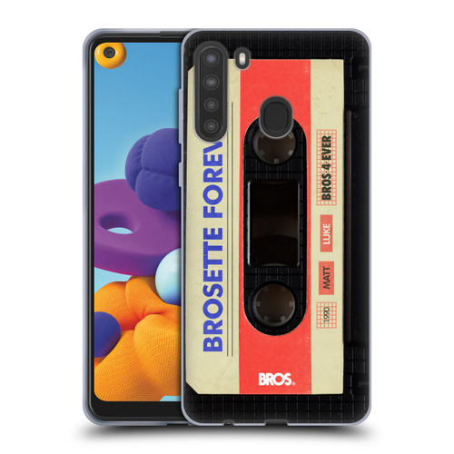 BROS Vintage Cassette Tapes Brosette Forever Soft Gel Case for Samsung Galaxy A21 (2020)
