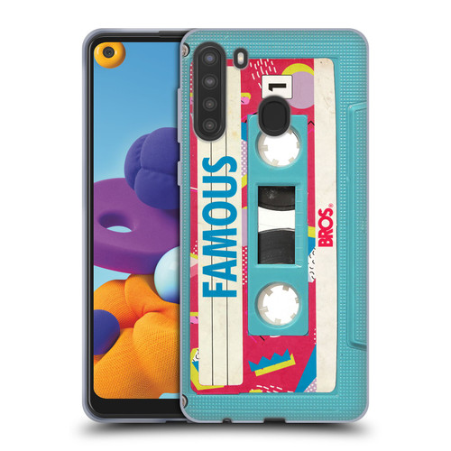 BROS Vintage Cassette Tapes When Will I Be Famous Soft Gel Case for Samsung Galaxy A21 (2020)