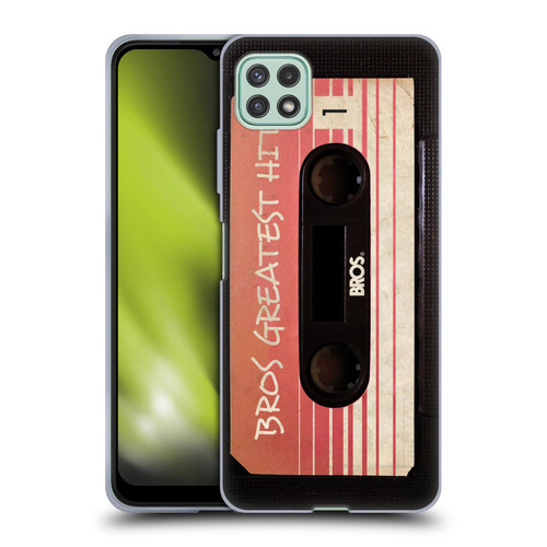 BROS Vintage Cassette Tapes Greatest Hits Soft Gel Case for Samsung Galaxy A22 5G / F42 5G (2021)