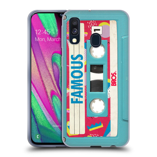 BROS Vintage Cassette Tapes When Will I Be Famous Soft Gel Case for Samsung Galaxy A40 (2019)