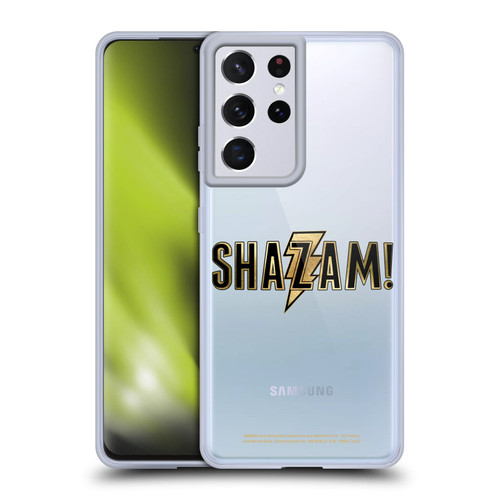 Shazam! 2019 Movie Logos Gold Soft Gel Case for Samsung Galaxy S21 Ultra 5G