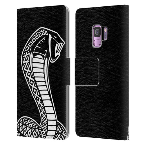 Shelby Logos Oversized Leather Book Wallet Case Cover For Samsung Galaxy S9