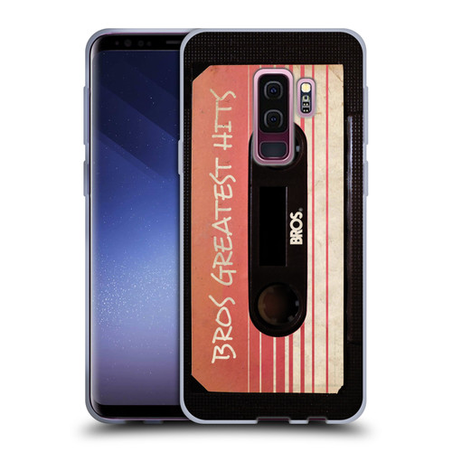 BROS Vintage Cassette Tapes Greatest Hits Soft Gel Case for Samsung Galaxy S9+ / S9 Plus