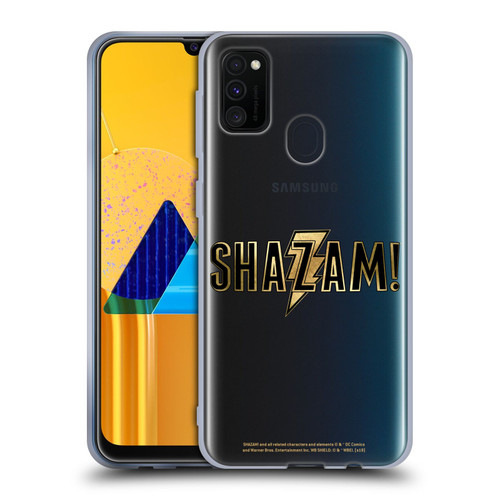 Shazam! 2019 Movie Logos Gold Soft Gel Case for Samsung Galaxy M30s (2019)/M21 (2020)