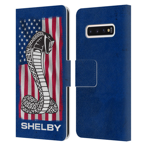 Shelby Logos American Flag Leather Book Wallet Case Cover For Samsung Galaxy S10