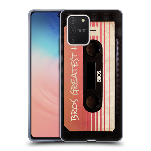 BROS Vintage Cassette Tapes Greatest Hits Soft Gel Case for Samsung Galaxy S10 Lite