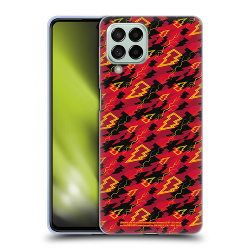 Shazam! 2019 Movie Logos Pattern Soft Gel Case for Samsung Galaxy M53 (2022)