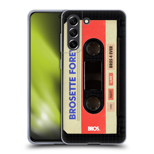 BROS Vintage Cassette Tapes Brosette Forever Soft Gel Case for Samsung Galaxy S21 FE 5G