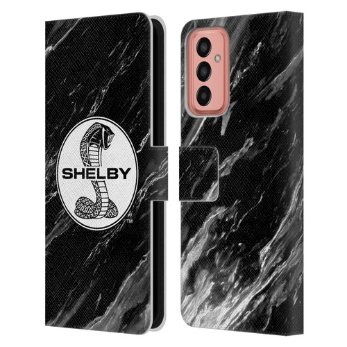 Shelby Logos Marble Leather Book Wallet Case Cover For Samsung Galaxy M13 (2022)