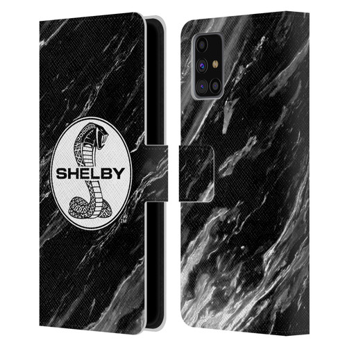 Shelby Logos Marble Leather Book Wallet Case Cover For Samsung Galaxy M31s (2020)