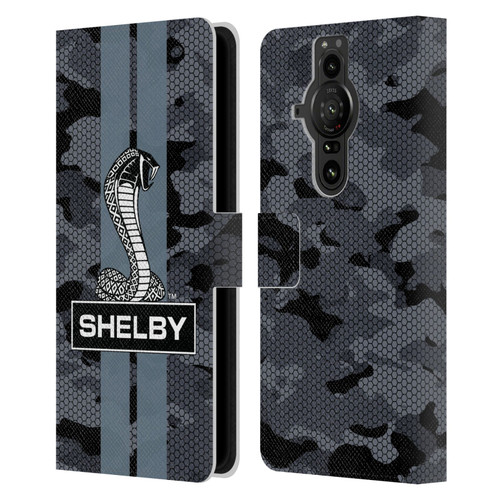 Shelby Logos Camouflage Leather Book Wallet Case Cover For Sony Xperia Pro-I