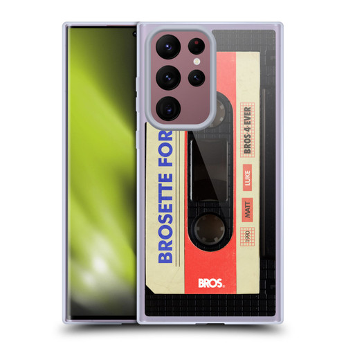 BROS Vintage Cassette Tapes Brosette Forever Soft Gel Case for Samsung Galaxy S22 Ultra 5G