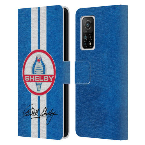 Shelby Logos Distressed Blue Leather Book Wallet Case Cover For Xiaomi Mi 10T 5G