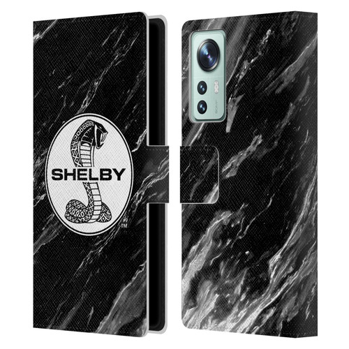 Shelby Logos Marble Leather Book Wallet Case Cover For Xiaomi 12