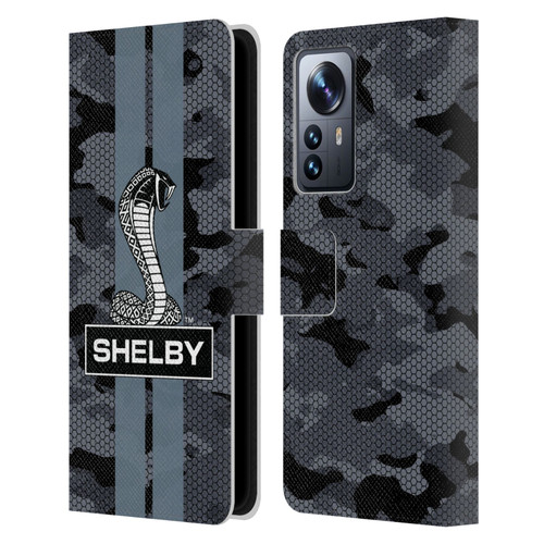 Shelby Logos Camouflage Leather Book Wallet Case Cover For Xiaomi 12 Pro