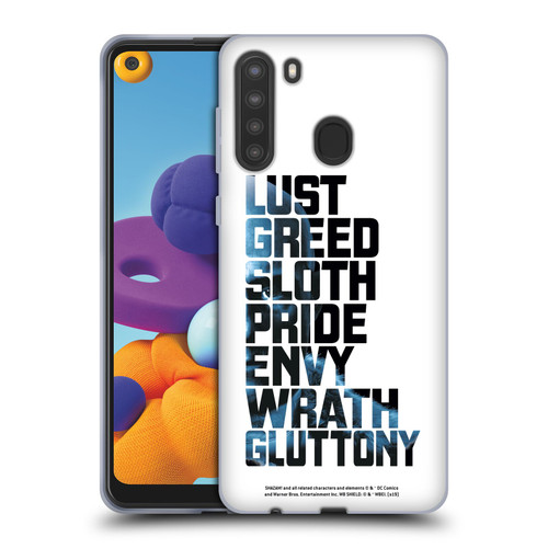 Shazam! 2019 Movie Villains 7 Deadly Sins Soft Gel Case for Samsung Galaxy A21 (2020)