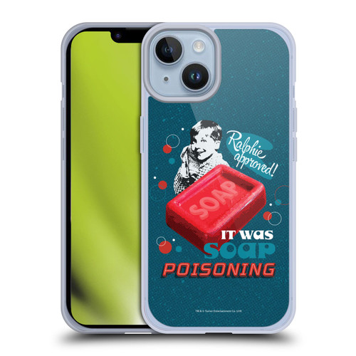 A Christmas Story Composed Art Alfie Soap Soft Gel Case for Apple iPhone 14