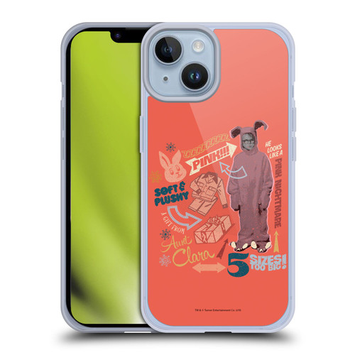 A Christmas Story Composed Art Pink Nightmare Soft Gel Case for Apple iPhone 14