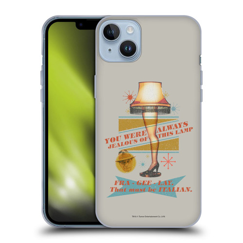 A Christmas Story Composed Art Leg Lamp Soft Gel Case for Apple iPhone 14 Plus