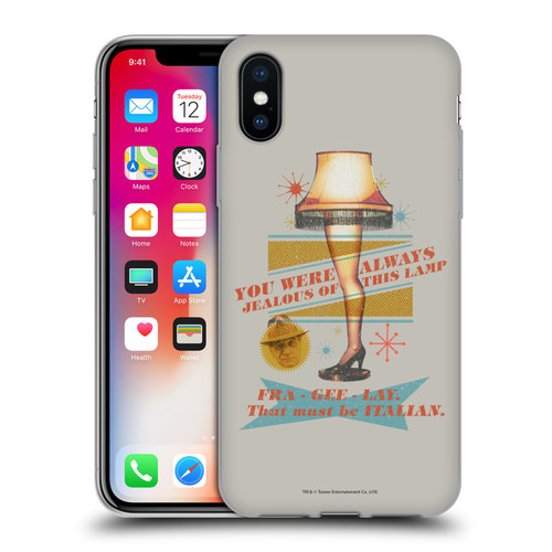 A Christmas Story Composed Art Leg Lamp Soft Gel Case for Apple iPhone X / iPhone XS