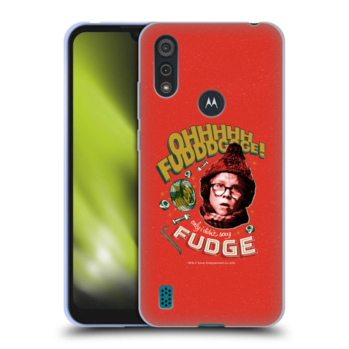 A Christmas Story Composed Art Oh Fudge Soft Gel Case for Motorola Moto E6s (2020)