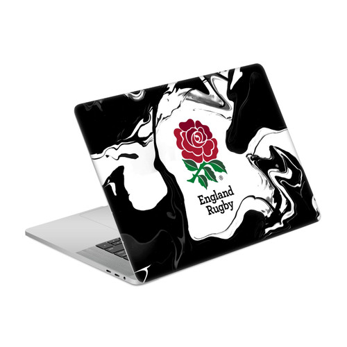 England Rugby Union Logo Art and Typography White Marble Vinyl Sticker Skin Decal Cover for Apple MacBook Pro 15.4" A1707/A1990