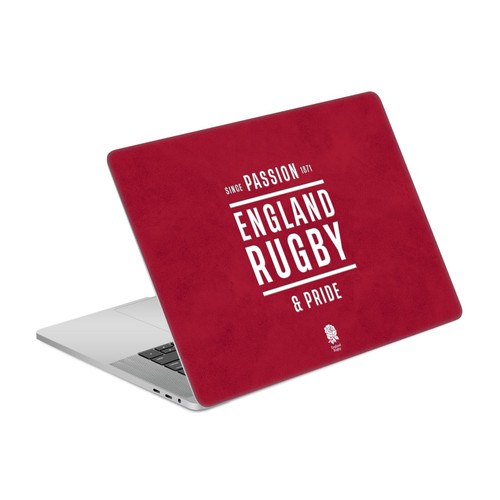England Rugby Union Logo Art and Typography Passion And Pride Vinyl Sticker Skin Decal Cover for Apple MacBook Pro 15.4" A1707/A1990