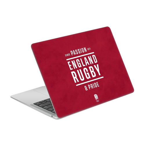 England Rugby Union Logo Art and Typography Passion And Pride Vinyl Sticker Skin Decal Cover for Apple MacBook Air 13.3" A1932/A2179