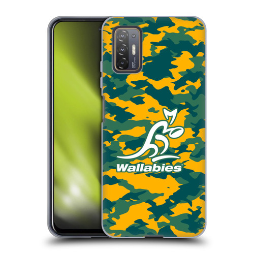 Australia National Rugby Union Team Crest Camouflage Soft Gel Case for HTC Desire 21 Pro 5G