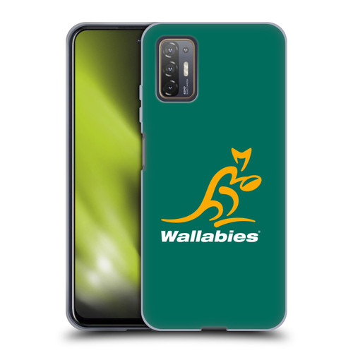 Australia National Rugby Union Team Crest Plain Green Soft Gel Case for HTC Desire 21 Pro 5G