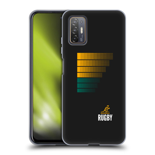 Australia National Rugby Union Team Crest Rugby Green Yellow Soft Gel Case for HTC Desire 21 Pro 5G