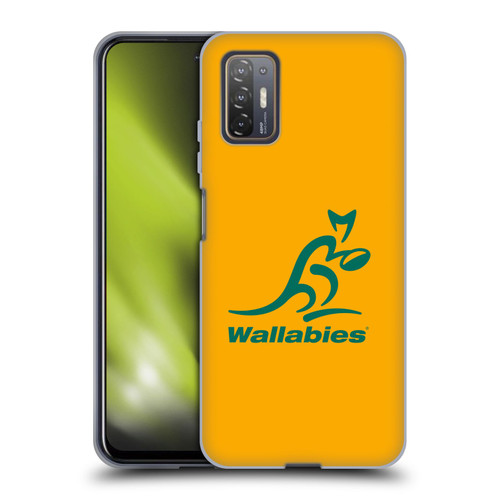 Australia National Rugby Union Team Crest Plain Yellow Soft Gel Case for HTC Desire 21 Pro 5G