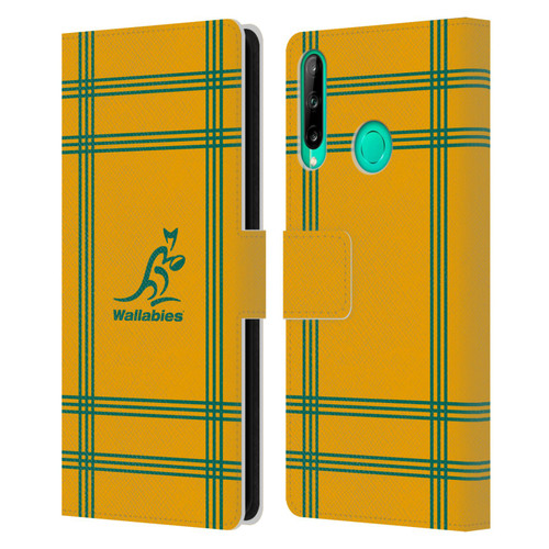 Australia National Rugby Union Team Crest Tartan Leather Book Wallet Case Cover For Huawei P40 lite E