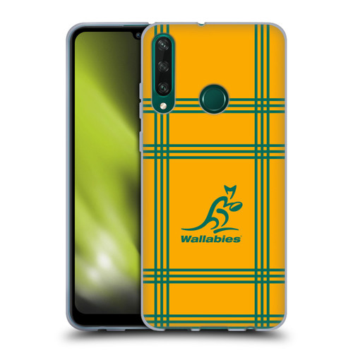 Australia National Rugby Union Team Crest Tartan Soft Gel Case for Huawei Y6p