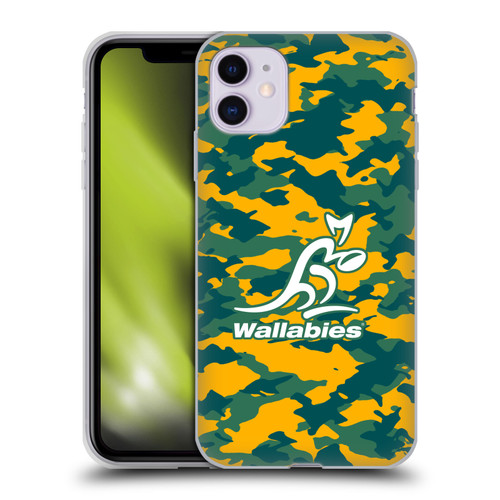 Australia National Rugby Union Team Crest Camouflage Soft Gel Case for Apple iPhone 11