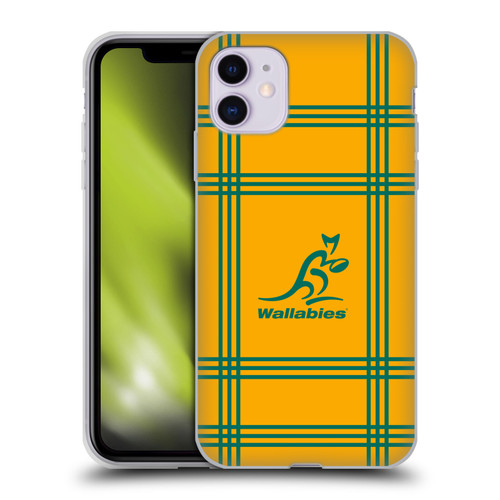 Australia National Rugby Union Team Crest Tartan Soft Gel Case for Apple iPhone 11