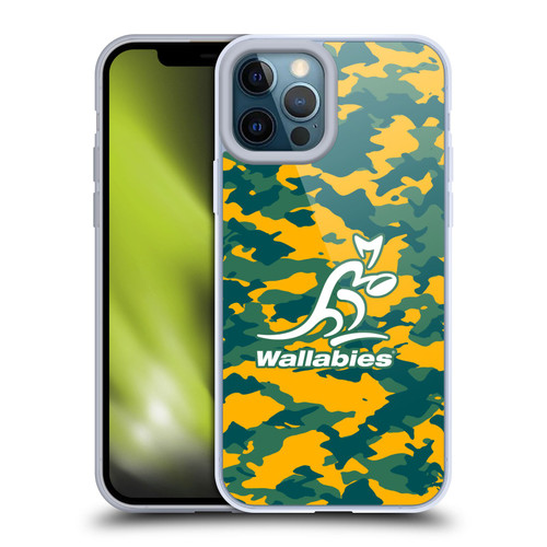 Australia National Rugby Union Team Crest Camouflage Soft Gel Case for Apple iPhone 12 Pro Max