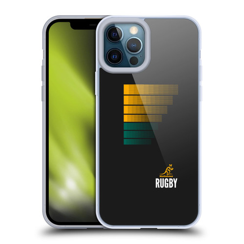 Australia National Rugby Union Team Crest Rugby Green Yellow Soft Gel Case for Apple iPhone 12 Pro Max