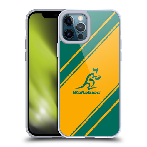 Australia National Rugby Union Team Crest Stripes Soft Gel Case for Apple iPhone 12 Pro Max