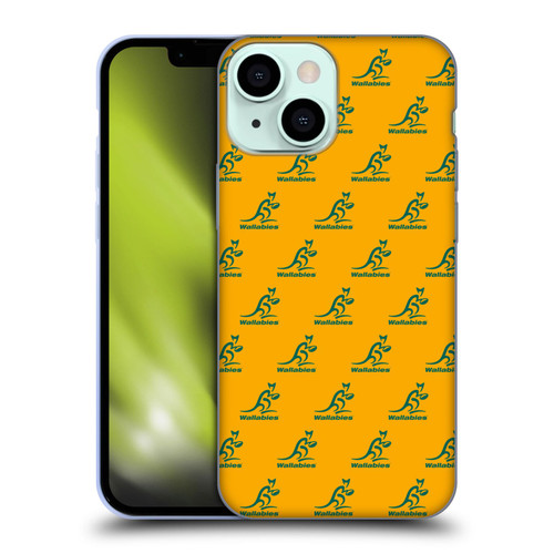 Australia National Rugby Union Team Crest Pattern Soft Gel Case for Apple iPhone 13 Mini
