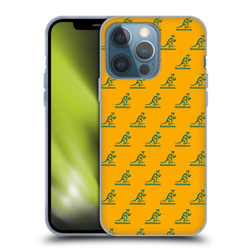 Australia National Rugby Union Team Crest Pattern Soft Gel Case for Apple iPhone 13 Pro