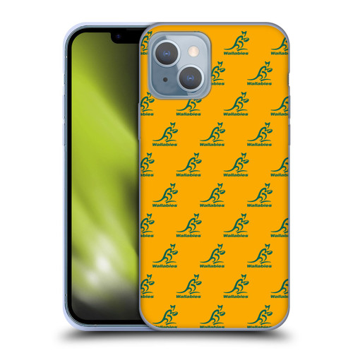 Australia National Rugby Union Team Crest Pattern Soft Gel Case for Apple iPhone 14