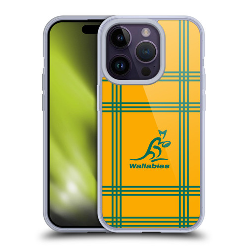 Australia National Rugby Union Team Crest Tartan Soft Gel Case for Apple iPhone 14 Pro