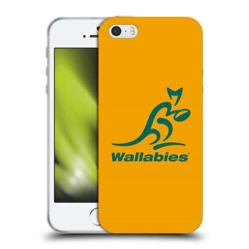 Australia National Rugby Union Team Crest Plain Yellow Soft Gel Case for Apple iPhone 5 / 5s / iPhone SE 2016