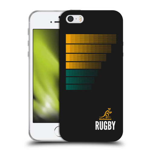 Australia National Rugby Union Team Crest Rugby Green Yellow Soft Gel Case for Apple iPhone 5 / 5s / iPhone SE 2016