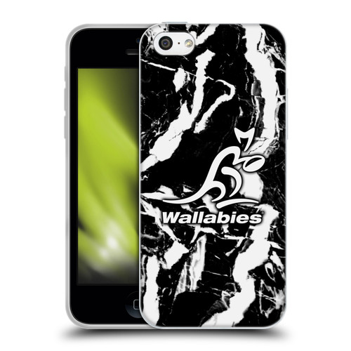 Australia National Rugby Union Team Crest Black Marble Soft Gel Case for Apple iPhone 5c