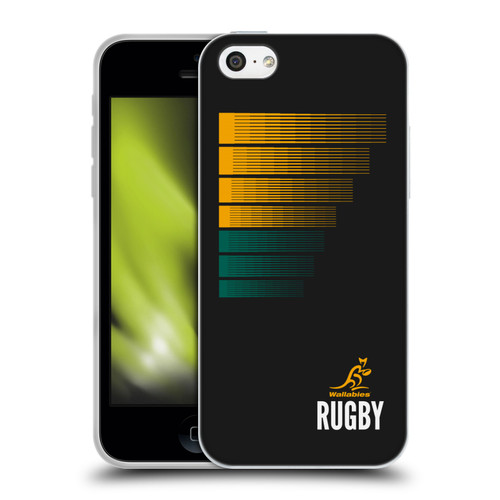 Australia National Rugby Union Team Crest Rugby Green Yellow Soft Gel Case for Apple iPhone 5c